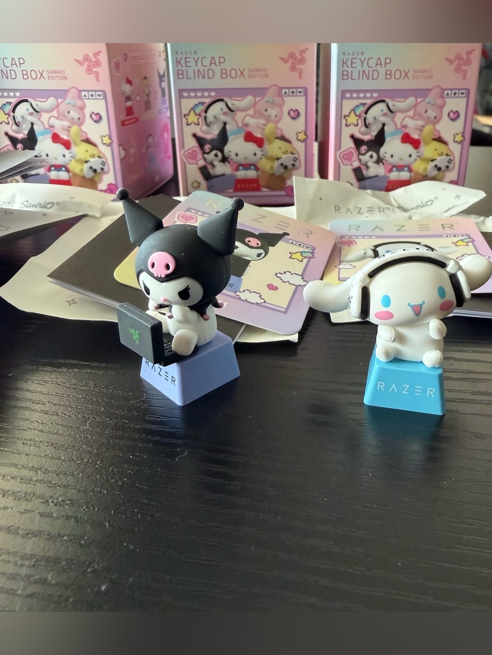 🍒💣 Razer Sanrio key cap blind box for (one)